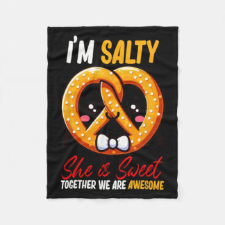 Ich bin Salty She's Sweet Pretzel zusammen sind Ph Fleecedecke