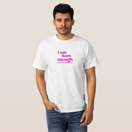 Ich bin Sam genug Men's Trending Tshirt (Vorne ganz)
