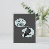 Ich bin Sängerin mit einer Band Postkarte (Stehend Vorderseite)