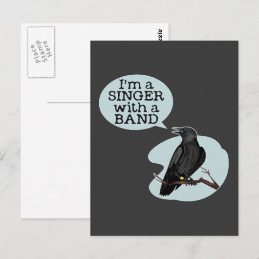 Ich bin Sängerin mit einer Band Postkarte (Vorne/Hinten)