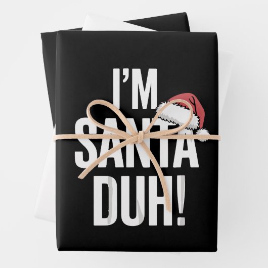 Ich bin Santa Duh Lustige Weihnachtsgeschenkidee Geschenkpapier Set (Beispiel)
