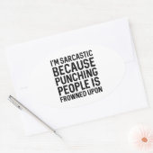 Ich bin sarkastisch ovaler aufkleber (Umschlag)