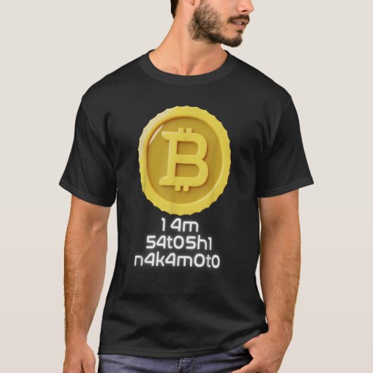 Ich bin Satoshi Nakamoto Bitcoin NFT Kryptowähru T-Shirt (Vorderseite)