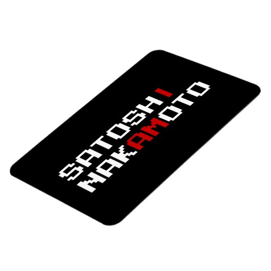 ICH BIN SATOSHI NAKAMOTO MAGNET (Linke Seite)