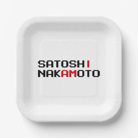 ICH BIN SATOSHI NAKAMOTO PAPPTELLER (Vorderseite)