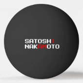 ICH BIN SATOSHI NAKAMOTO PONG BALL TISCHTENNISBALL (Rückseite)