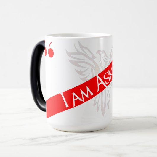 "Ich bin schiefwinklige" verwandelnde Kaffee-Tasse Verwandlungstasse (Vorderseite Links)