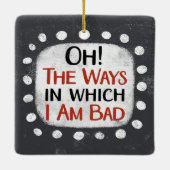 Ich bin schlechter Zorn Keramikornament (Rückseite)