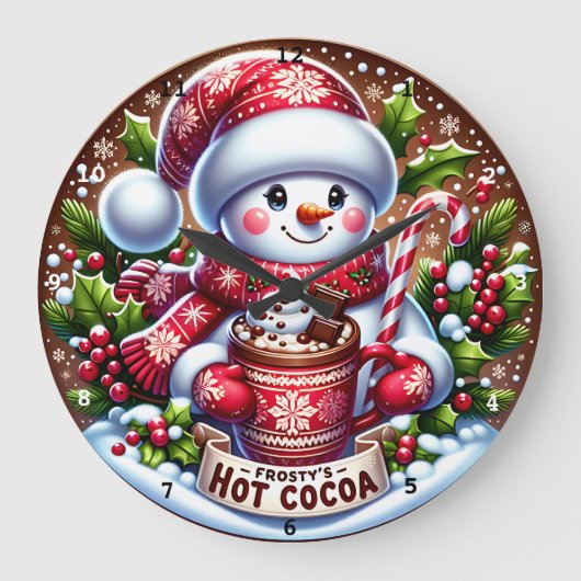 Ich bin Schnee Niedlich" - Frohe Weihnachten im Sc Große Wanduhr (Vorderseite)