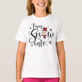 Ich bin Schnee Niedlich Holiday Snowman Girls Weih T-Shirt (Vorderseite)