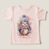 Ich bin Schnee Niedlich Watercolor Winterurlaub Pi (Design Vorderseite)