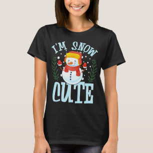 Ich bin Schnee Niedlich Winter Time Weather Snowma T-Shirt