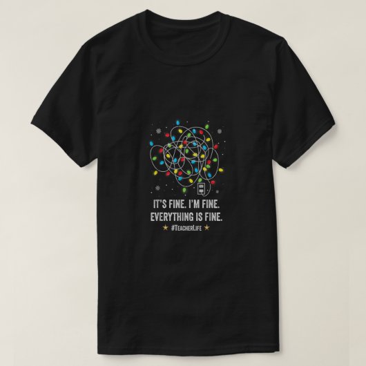 Ich bin schön, alles Gute Lehrerin Weihnachtslicht T-Shirt (Design vorne)