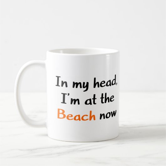 Ich bin schon am Strand Kaffeetasse (Links)