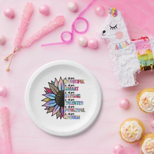 Ich bin schön, ich bin intelligent, ich bin stark  pappteller (Party)