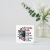 Ich bin schön, ich bin intelligent, ich bin stark  quadratische visitenkarte (Stehend Vorderseite)