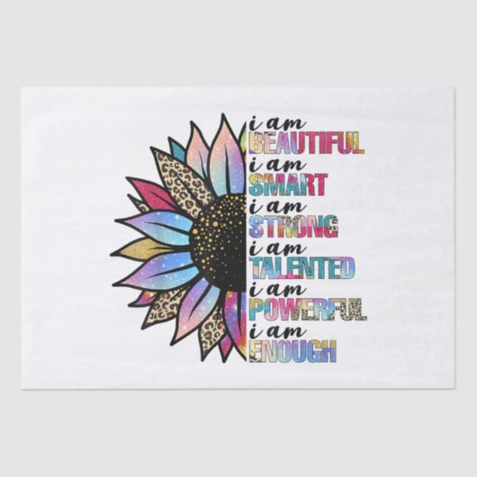 Ich bin schön, ich bin intelligent, ich bin stark seidenpapier (Vorderseite)