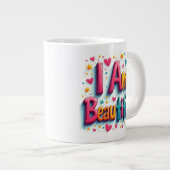 Ich bin schön Jumbo-Tasse (Vorderseite Rechts)