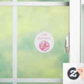 Ich bin schöne florale Pink Fensteraufkleber (Zuhause)