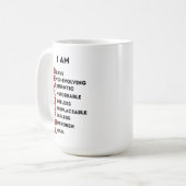 ICH BIN SCHÖNE KERAMIK WEIß KLASSISCHER 15 OZ BECH KAFFEETASSE (Vorderseite Links)