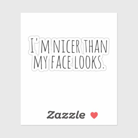 Ich bin schöner, als mein Gesicht aussieht. Aufkleber (Blatt)