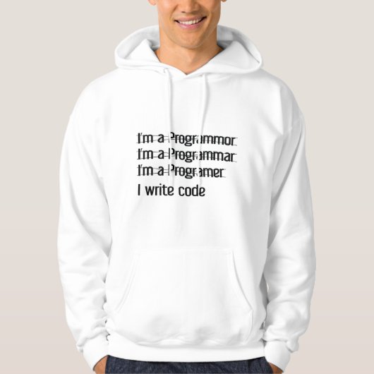 Ich bin Schöpfer. Ich schreibe Code Hoodie (Vorderseite)