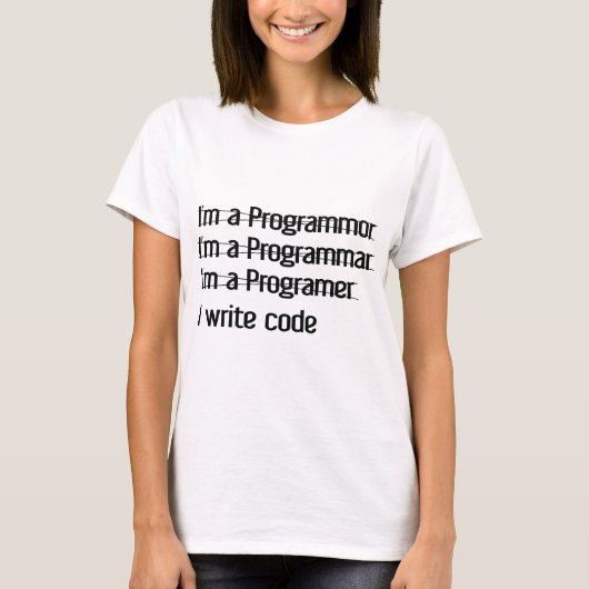 Ich bin Schöpfer. Ich schreibe Code T-Shirt (Vorderseite)