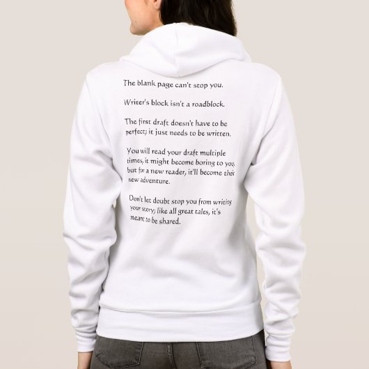 Ich bin Schriftsteller-Inspiration Hoodie (Rückseite)