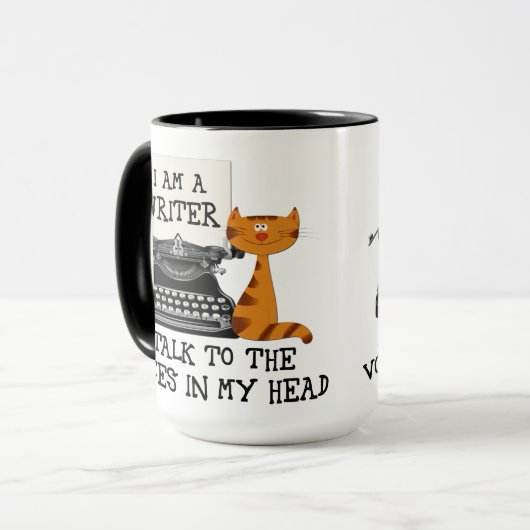 Ich bin Schriftsteller und spreche mit den Stimmen Tasse (Vorderseite Links)
