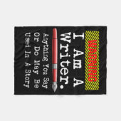 Ich bin Schriftstellerin und lustige Schriftstelle Fleecedecke (Vorderseite (Horizontal))