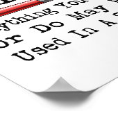 Ich bin Schriftstellerin und lustige Schriftstelle Poster (Ecke)