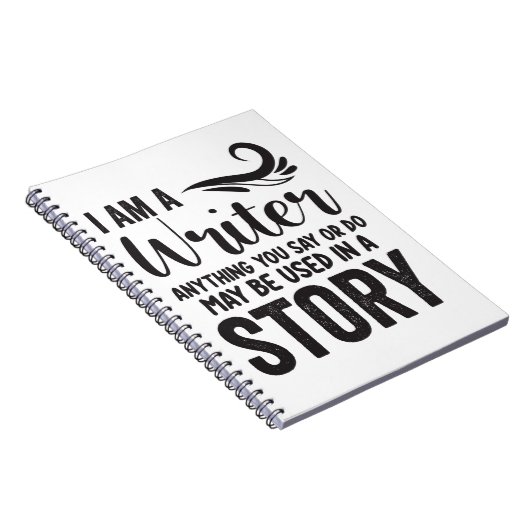 Ich bin Schriftstellerin, was Sie sagen oder tun k Notizblock (Rechte Seite)
