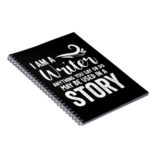 Ich bin Schriftstellerin, was Sie sagen oder tun k Notizblock (Rechte Seite)