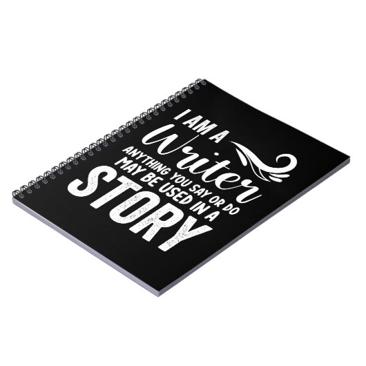 Ich bin Schriftstellerin, was Sie sagen oder tun k Notizblock (Linke Seite)