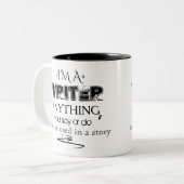 Ich bin Schriftstellerin Zweifarbige Tasse (Vorderseite Links)