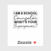 Ich bin Schulberater Was ist deine Supermacht? Aufkleber (Blatt)