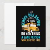 Ich bin Schulbusfahrer Einladung (Vorne/Hinten)