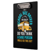 Ich bin Schulbusfahrer Klemmbrett (Links)