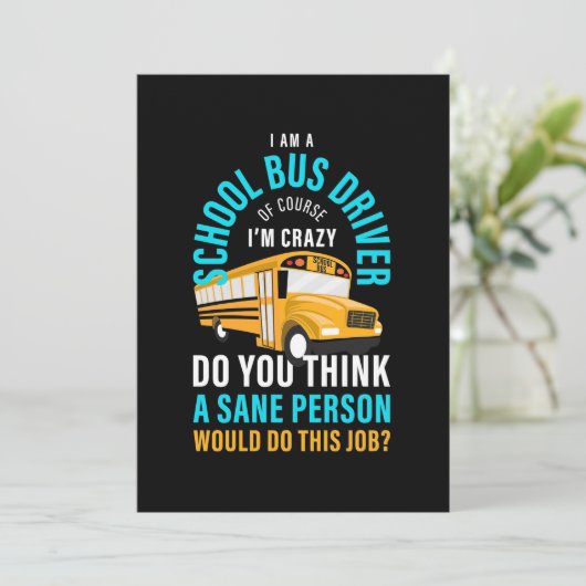 Ich bin Schulbusfahrer Save The Date (Stehend Vorderseite)