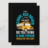 Ich bin Schulbusfahrer Save The Date (Vorne/Hinten)