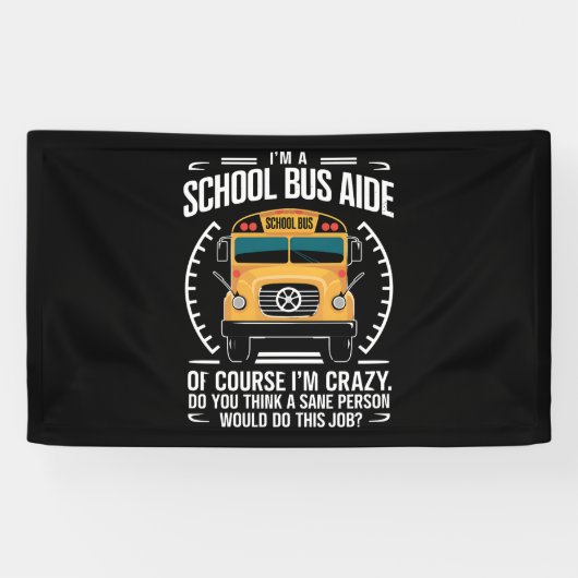 Ich bin Schulbusfahrerin, die zur Schule zurückfli Banner (Horizontal)