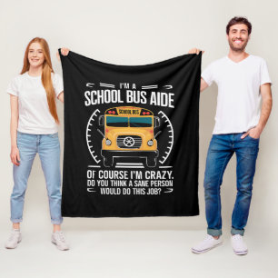 Ich bin Schulbusfahrerin, die zur Schule zurückfli Fleecedecke