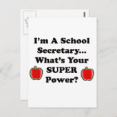 Ich bin Schulsekretärin Postkarte (Vorne/Hinten)