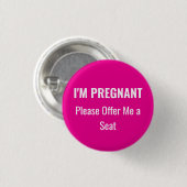 Ich bin schwanger, bitte bieten Sie mir einen Sitz Button (Vorne & Hinten)
