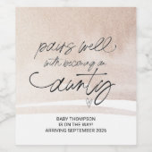 Ich bin schwangere Neugeborene-Schwangerschaft-Ank Weinetikett (Einzelnes Label)