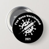 Ich bin schwarz geimpft worden button (Vorne & Hinten)