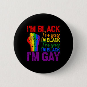 Ich bin schwarz, ich bin schwul, Power Fist Lgbtq Button