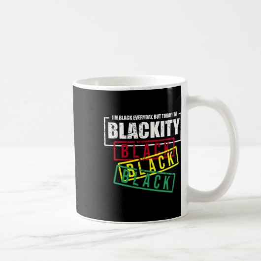 Ich bin Schwarzafrikanischer Schwarzer Power Kaffeetasse (Rechts)