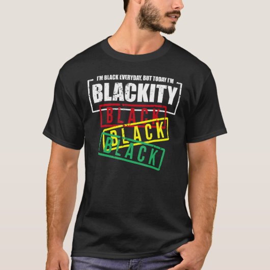 Ich bin Schwarzafrikanischer Schwarzer Power T-Shirt (Vorderseite)