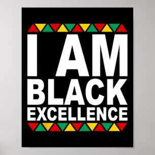 Ich bin schwarze Exzellenz Black History Month Mel Poster